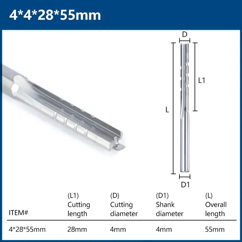 XCAN Milling Cutter 3.175-8mm Straight Router Bit 3 Flutes Carving Bottom Cleaning End Mill CNC Trimming Slot Bits For Wood