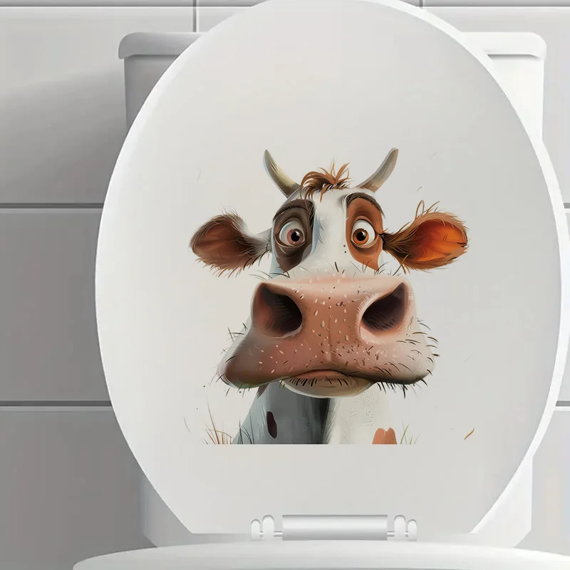 

Cow Toilet Stickers Decoration for Living Room, Wall, Bedroom, and Home Decor Car Decals Self-Adhesive