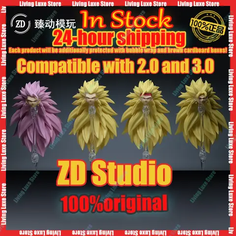 In Stock ZD Studio DBZ Super Saiya SSJ3 Vegito Bardock Son Goku Goku Black Gogeta Head Accessories Kit Action Figure
