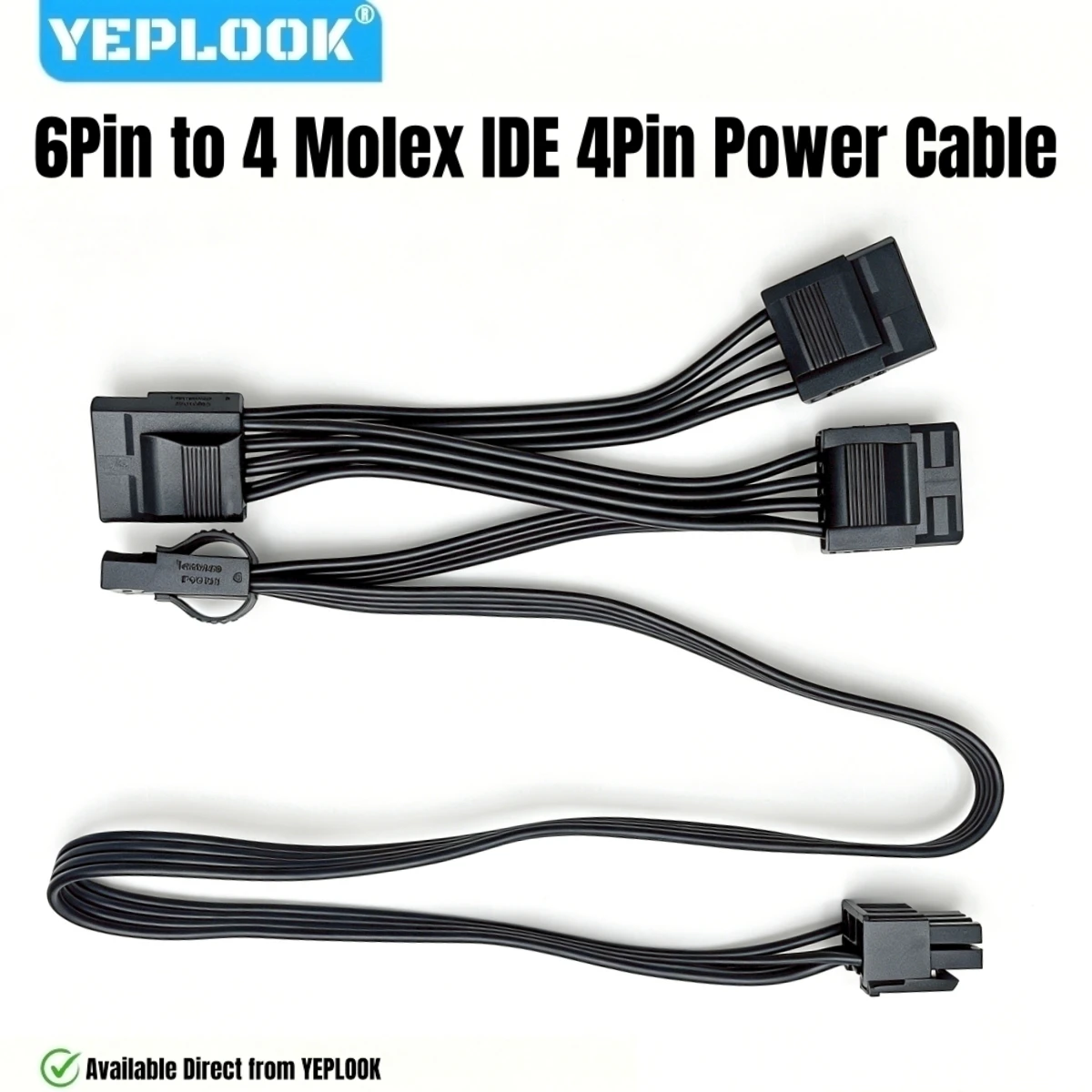 

For Corsair RM-i PSUs, 6Pin to 4x Molex IDE 4Pin Straight Power Cable for Corsair RM1000i, RM850i, RM750i, RM650i Type 4 Modular