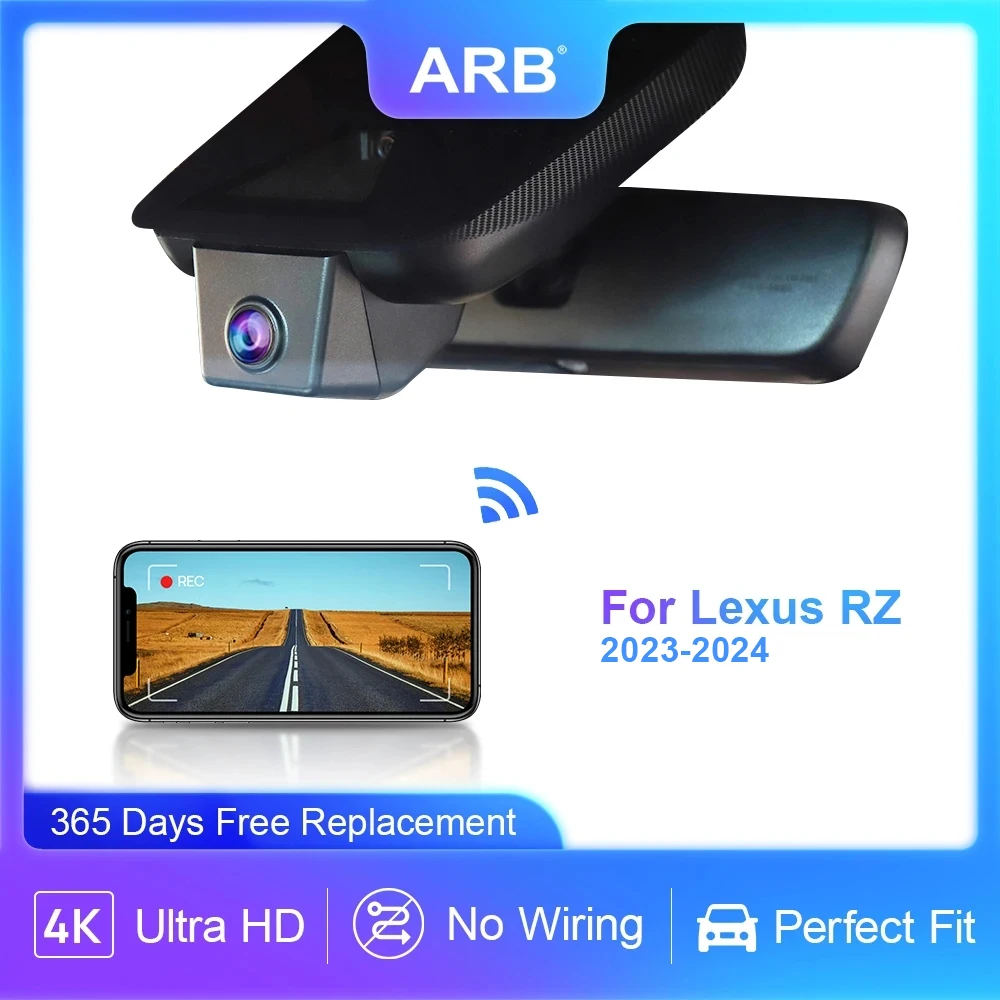 4K Dash Camera for Lexus RZ 2023 2024, ARB OEM Factory Look Car DVR Video Recorder WIFI Connection Control by APP