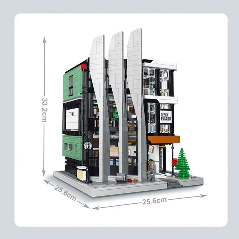 3828PCS Ufficio Edificio MOC Modello Building Block Set Creativo Street View Casa Modulare Mattoni di Montaggio Giocattoli FAI DA TE Regali Per I Bambini
