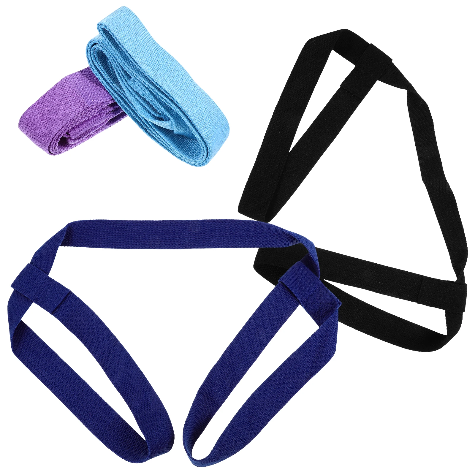 

4Pcs Yoga Mat Strap Adjustable Secure Fit Wear-Resistant Portable Carrier Belt for Gym Home Travel Use Sturdy Yoga Equipment