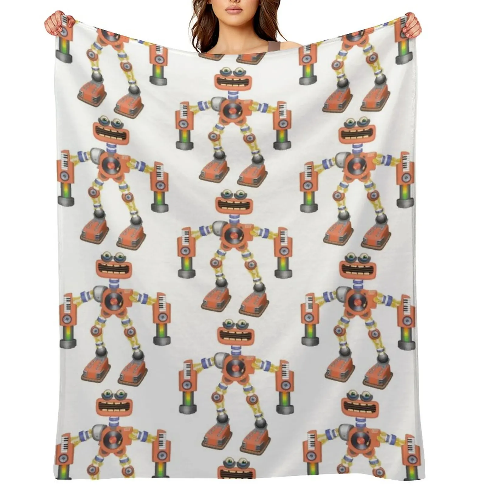 rare wubbox - my singing monsters wubbox Throw Blanket Polar Giant Sofa bed plaid Moving Blankets