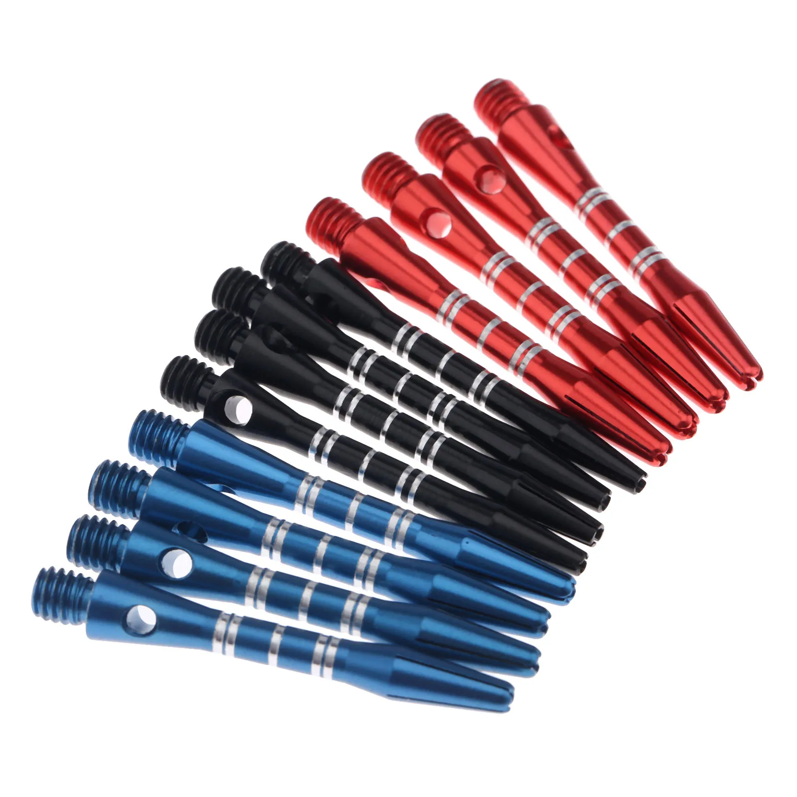 gohantee 3 Sets 12 pcs Aluminium Alloy Dart Shafts Darts Accessories Metal Stems Alloy Pole Rod with Standard 2BA Screw Thread