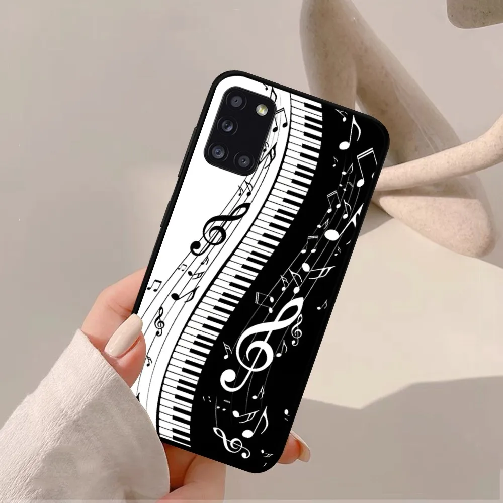 Piano Keys Musical Phone Case For Samsung A 10 11 12 13 20 21 22 30 31 32 40 51 52 53 70 71 72 73 91 13 shell