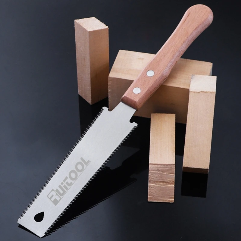 Sega a mano professionale a doppio bordo giapponese con lama flessibile in acciaio giapponese sega a mano con taglio a filo a doppio bordo per la lavorazione del legno