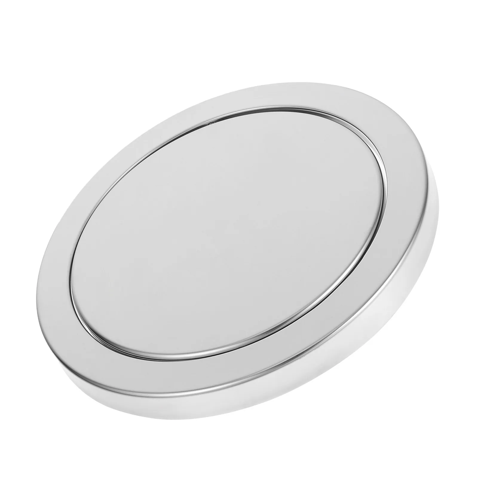 

Круглая крышка для мусорного бака из нержавеющей стали с откидной крышкой для установки под раковину, компактная, для кухни, ванной, офиса