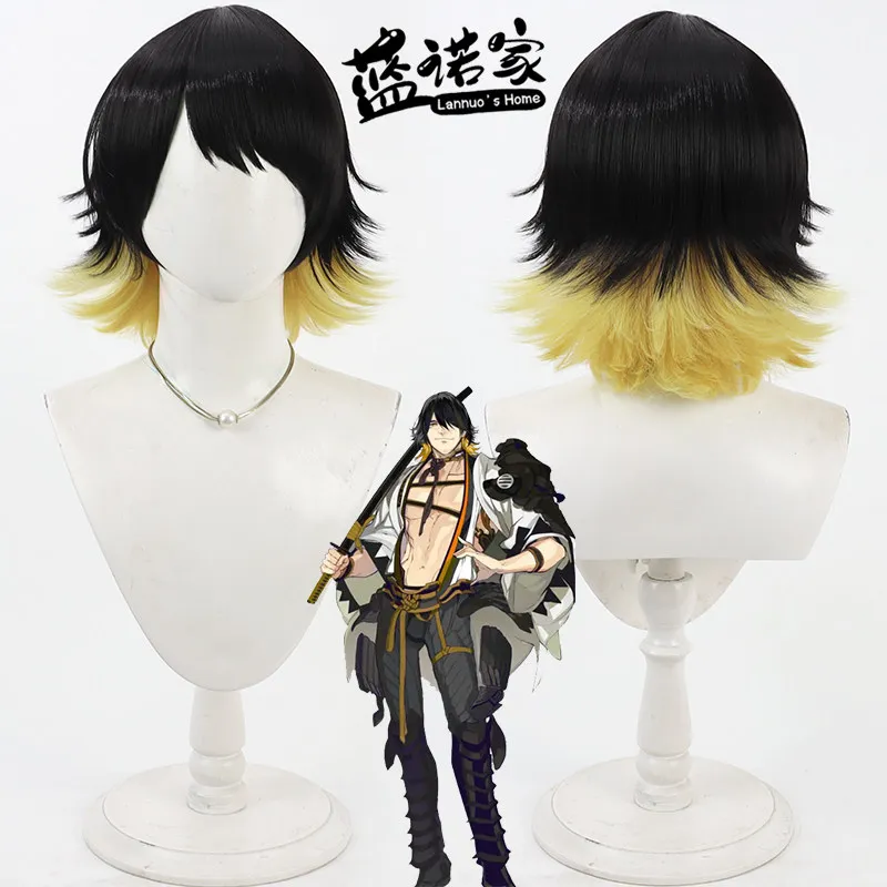 

Парик для косплея в стиле аниме Touken Ranbu Nagasone Kotetsu, реквизит для Хэллоуина и карнавальных вечеринок, синтетические волосы из термостойкого волокна + шапочка для парика