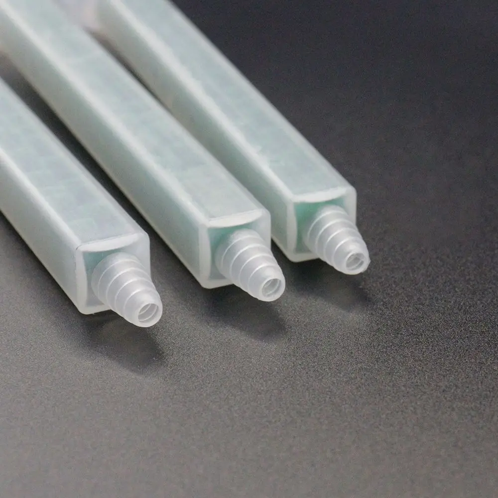 4Pcs Durable Square Adhesive Mixing Tips 2K Adhesive Epoxy Resin Static Mixer Tips Mixing Tube for AB Glue Applicator