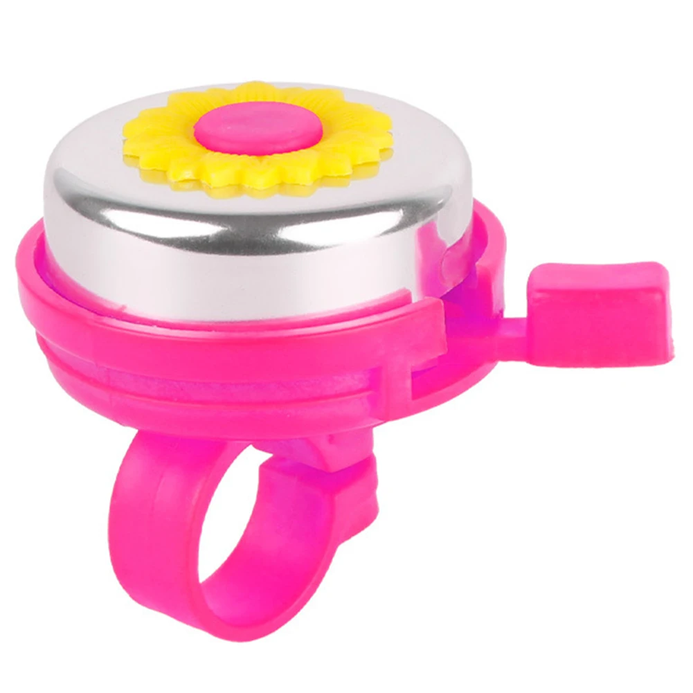 Sino de bicicleta sinos de alumínio escudo guiador montar bebê crianças girassol jingle bell multi cor pedáginas