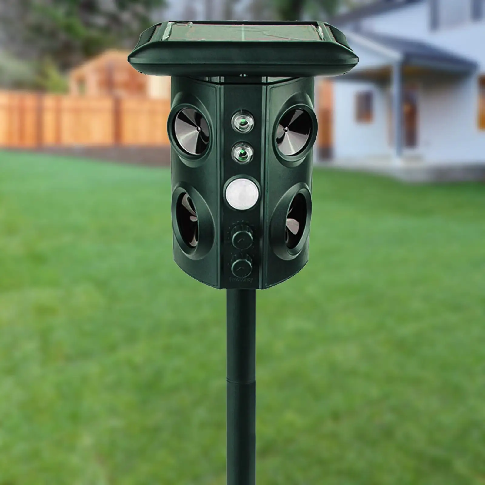 

Solar Powered Animal Repellence Outdoor Animals Scarer for Patio Farm Moles