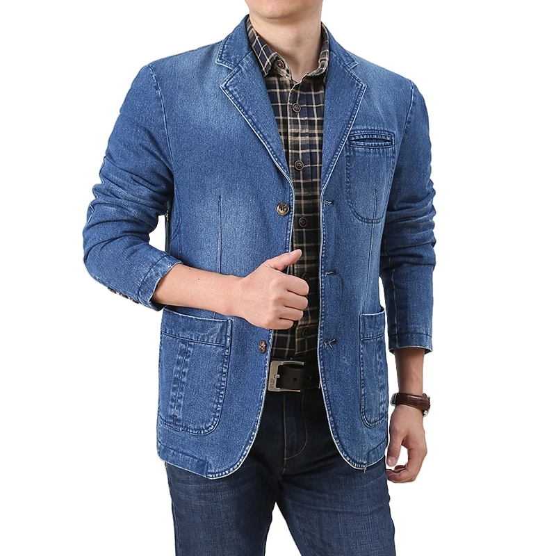 

Men's Denim Suit Men's Loose Jacket Cotton Slim Fit Casual Suit Outdoor Spring Autumn New Denim Suit Casual Youth Denim Suit