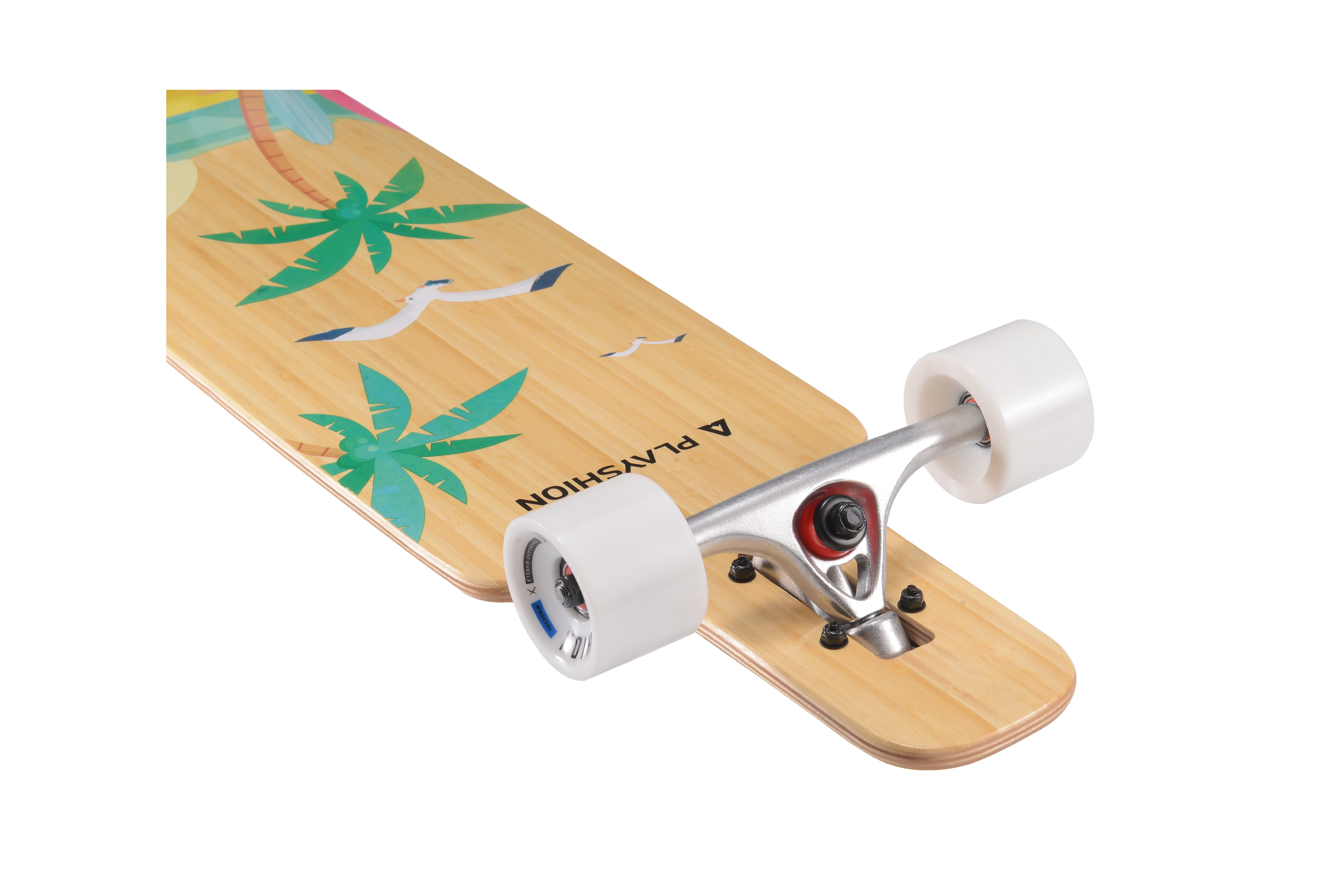 39 Inch Drop Door Hout Lang Boord Van Het Kokosnootpatroon Longboard Skateboard