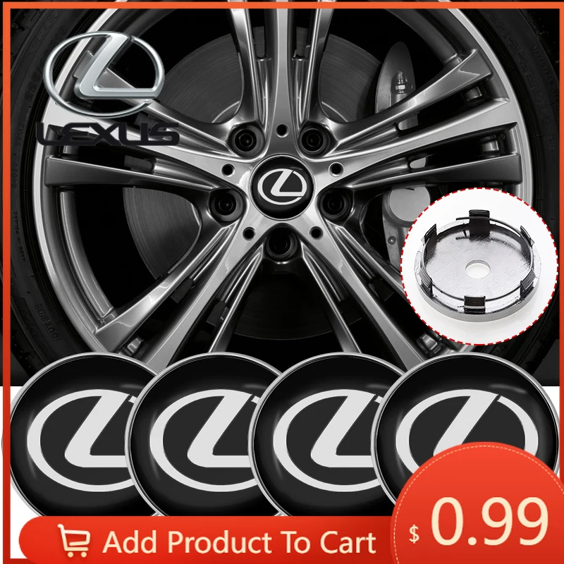 

Наклейки для интерьера автомобиля, 4 шт., 56/60 мм, защитные колпачки для центральных отверстий колесных дисков, эмблемы, аксессуары для Lexus ES RX NX LS UX LM LX GX LC RZ