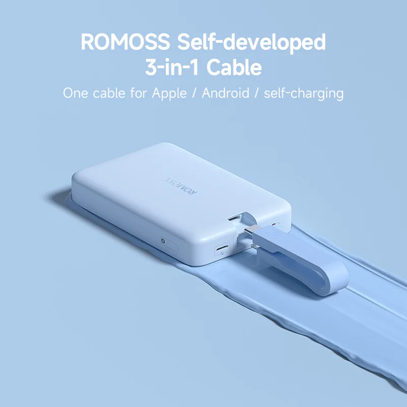 ROMOSS Power Bank 10000 mAh 15W Magsafe Powerbank 20W Wired Spare Battery Charger For xiaomi 14 Xiaomi 13 iphone 15 Cellphones