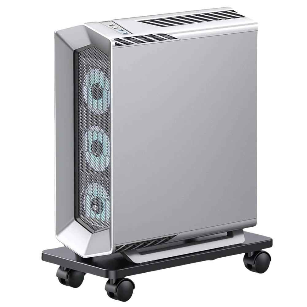 

Steel Computer Tower Holder Carts with Locking Rolling Caster Wheeled Dolly PC Stand for Most Computer Tower Gaming PC ATX Case