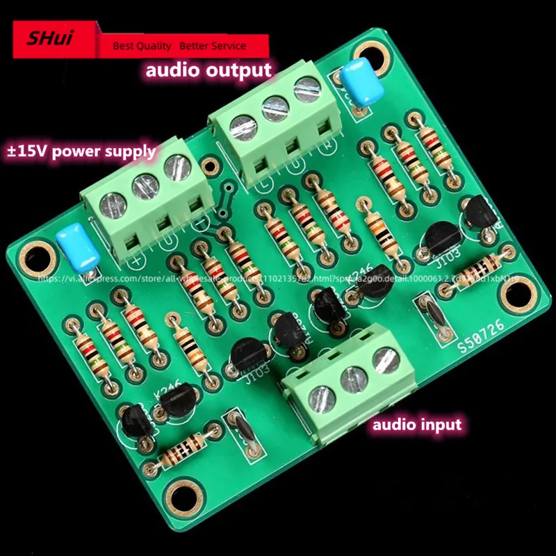 

[1uV ultra-low noise] Toshiba 2SK246/2SJ103 is used in the front stage of field tube input buffer.