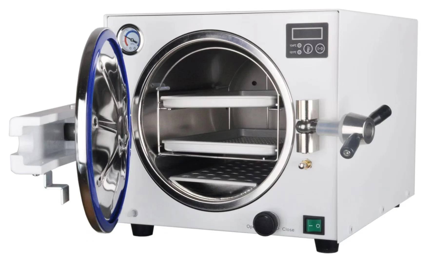 New 18L ABS Vertical Dent Autoclave Sterilizer for Laboratory Medical & Manicure Use with Dry Heat Function