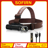 Sofirn HS40 USB C Rechargeable Headlamp 18650 Super Bright SST40 LED Torch 2000lm Flashlight with 2 Modes Power Indicator