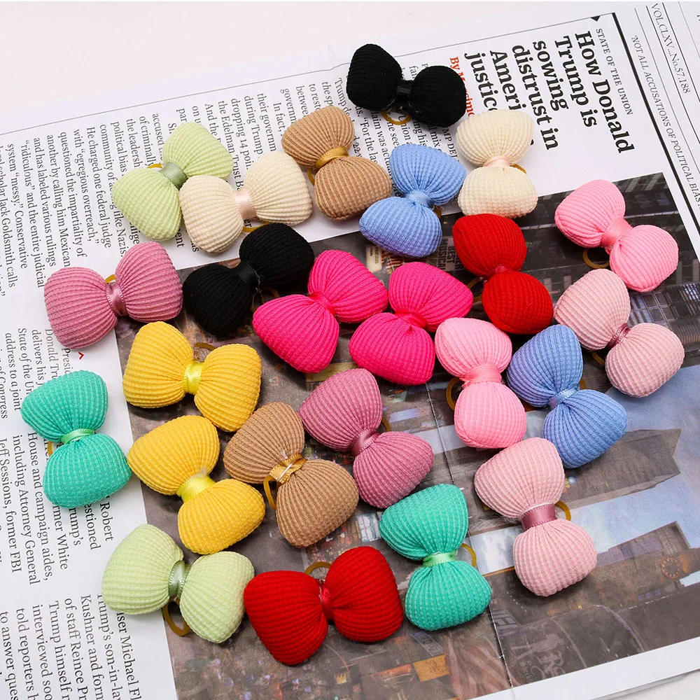 10PCS Candy Color Dog Bows Puppy Cat Sweet Style Hair Bowknot Decoration Fashion Dog Hair Dog Grooming Accessories