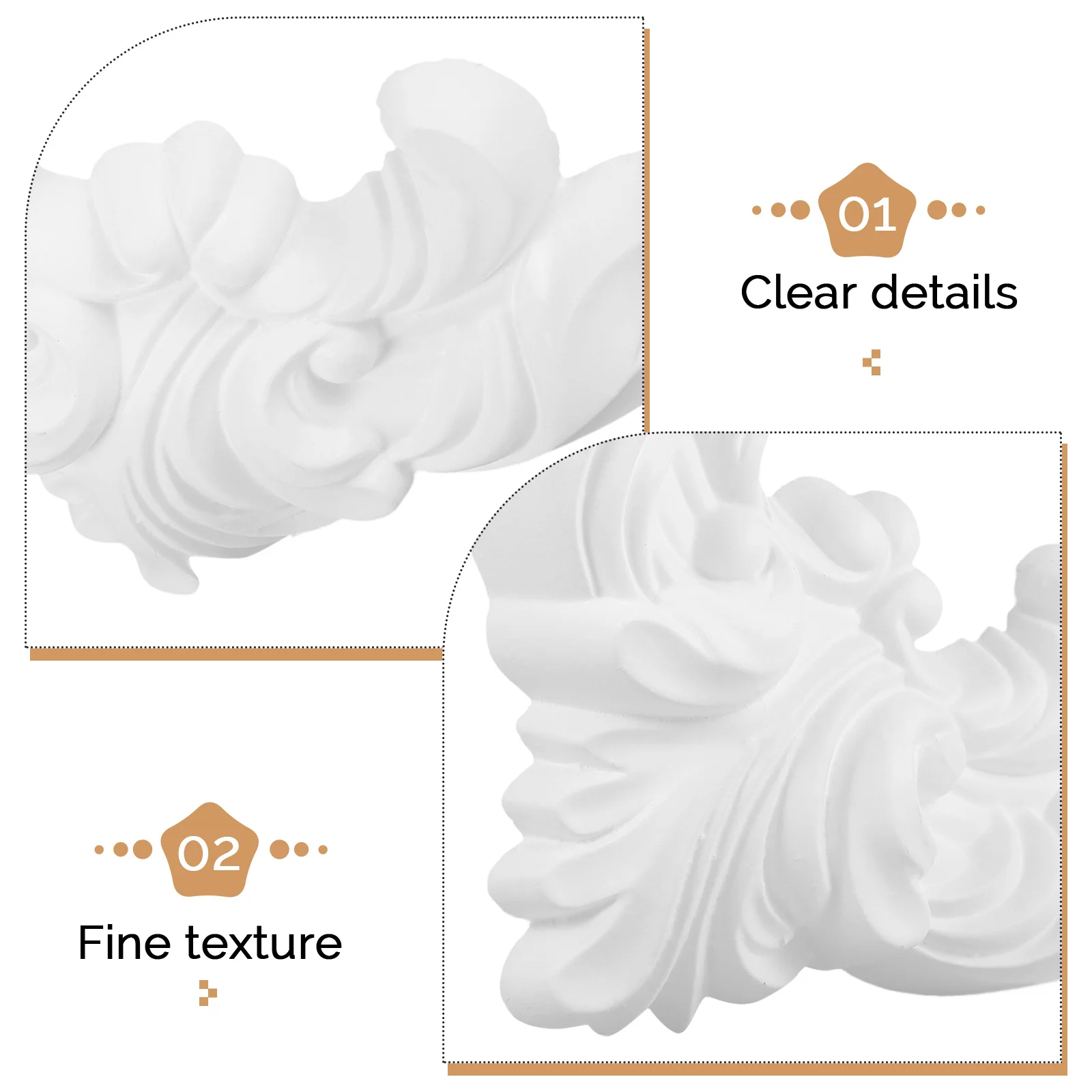 

Pu Wall Furniture Carving Applique Corner Onlay Ornament Unpainted Frame Household Cabinet Decor Craft Decals Home Appliques