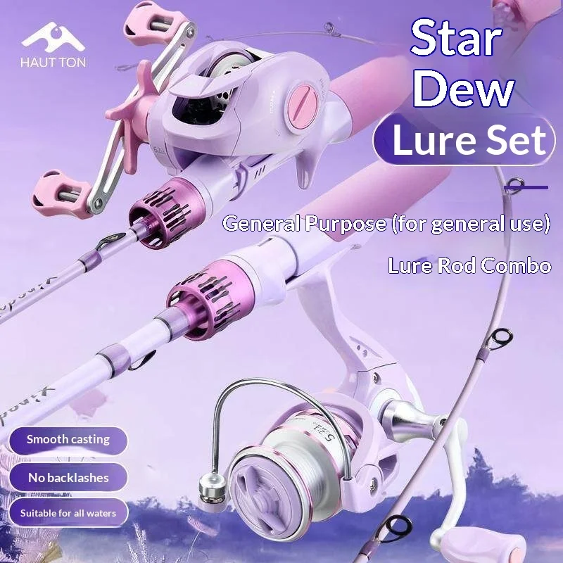 

Haut Ton Lure Rod Combo Star Dew General Purpose Long Casting Micro Ul Carbon Fiber Fishing Rod For Sea Freshwater Fishing