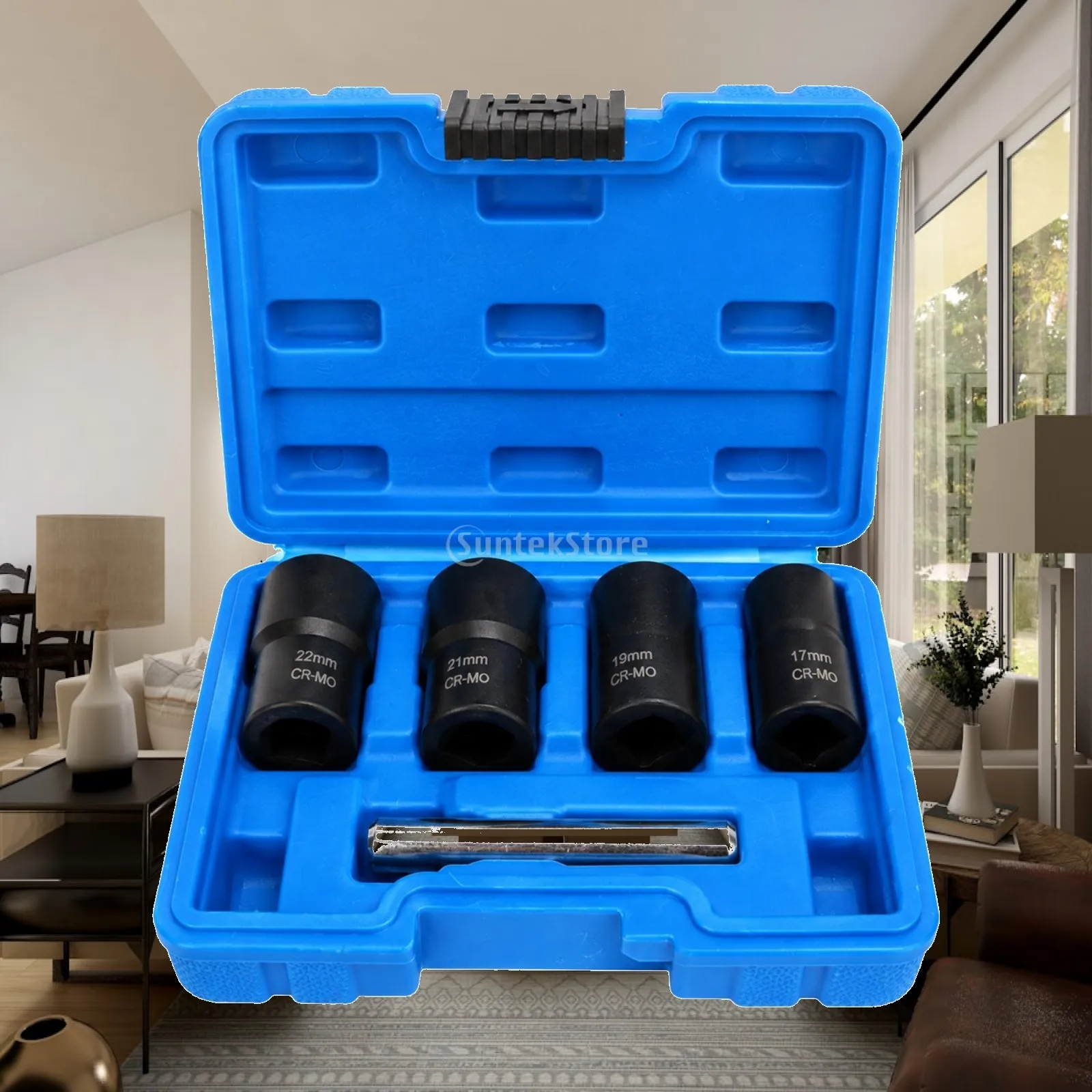 Car Tire Damaged Nut Remover Tool Kit Broken Bolt Extractor with Drive Punch for Stuck Wheel Hardware Removal