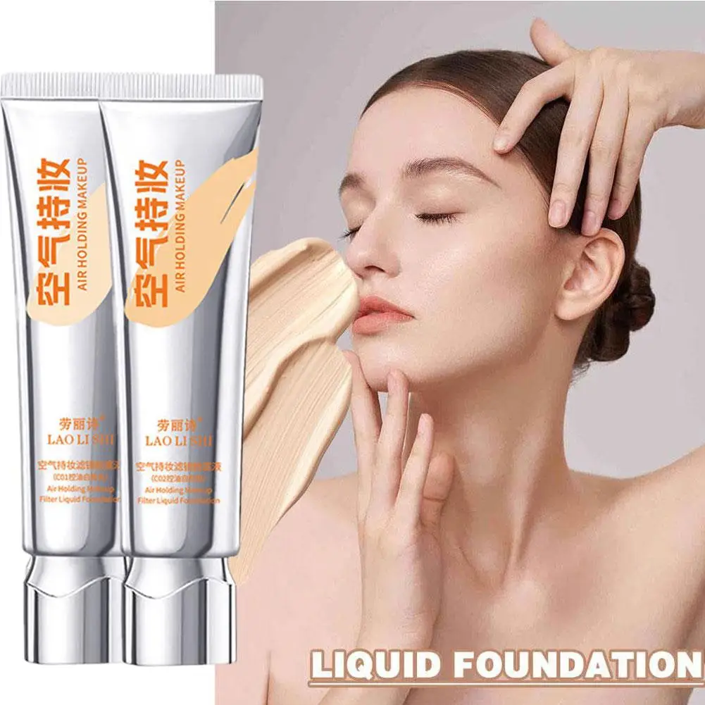 30g Air Holding Filter Liquid Foundation Keep Makeup Naturally Concealer Makeup And Long-lasting Foundation Moisturize E2E9