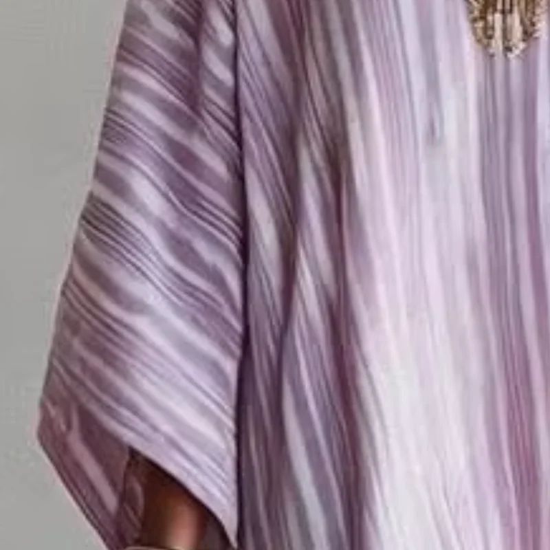 Women's Summer Striped Maxi Dress Plus Size Boho Comfortable Travel Dress Casual Flowy Beach Vacation Sundress