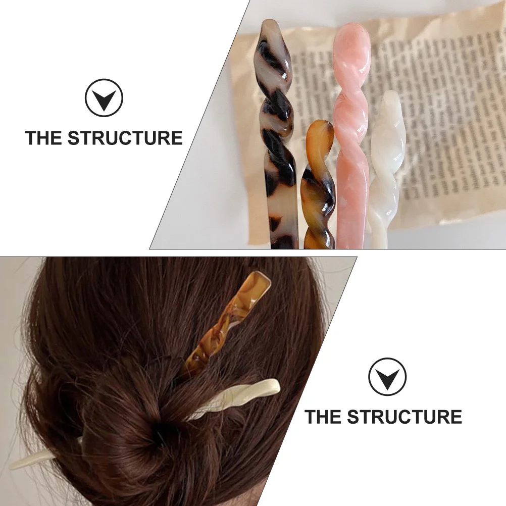 

4pcs Vintage Chopstick For Women Classical Bun Headdress Updo Hairpin Decorative Hair Vintage Hairpin Accessories Gift