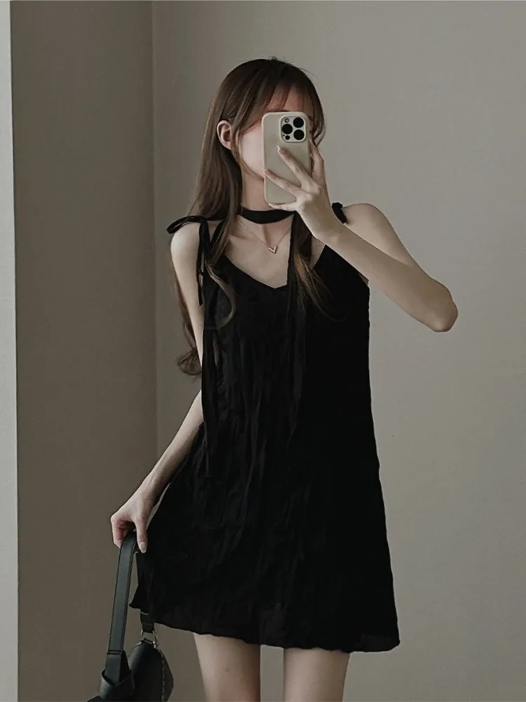 

Summer White Fringed Dr Women's Bow-Tied Waist Vest Gentle Svel Skirt Commute Sle Pure Color Chinese Manufacturer