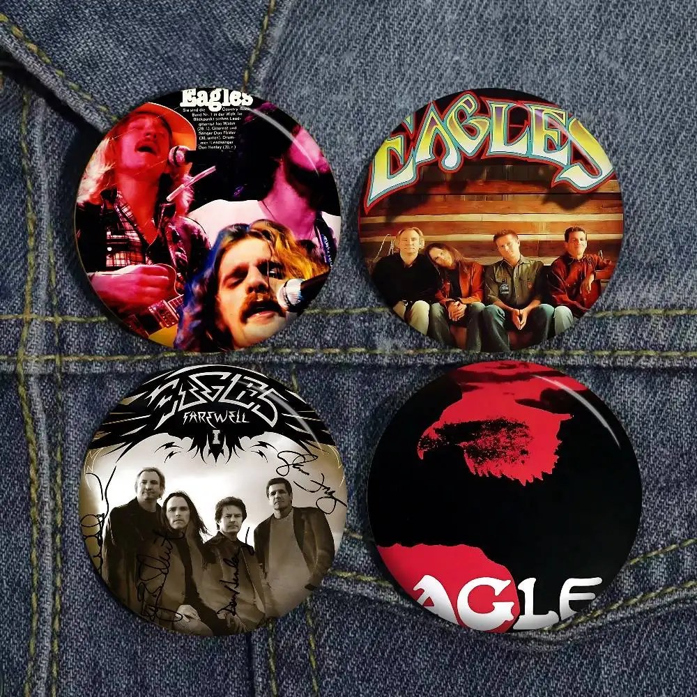 E-Eagles Hotel California 58mm Handmade Brooch Cartoon Cosplay Badge on Backpack Jewelry Accessories Gifts