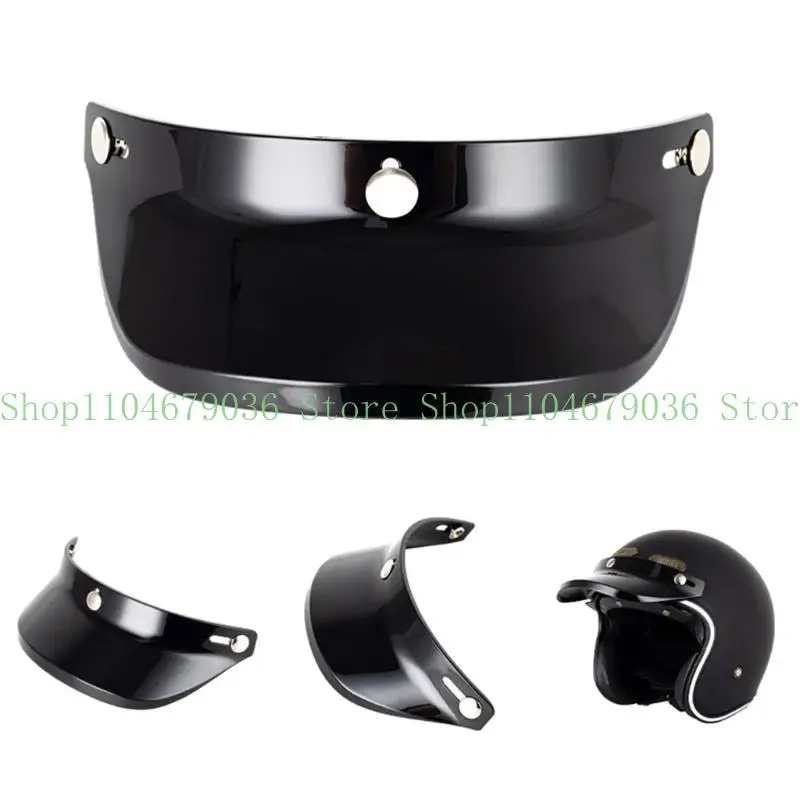 652F 3 Motorcycles Helmet Visor RetroScooter Lens Up Vintage Helmet
