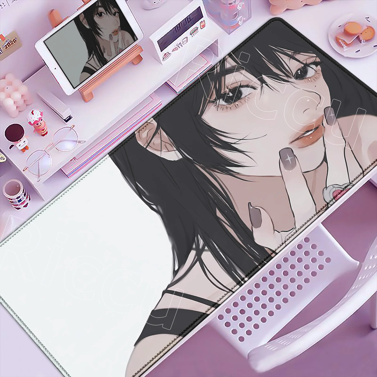 

New Pretty Anime Girl Mousepad Gaming Office Room Mousepads Non-slip Rubber Mouse Pad Laptop PC HD Print Mouse Mats Keyboard Mat