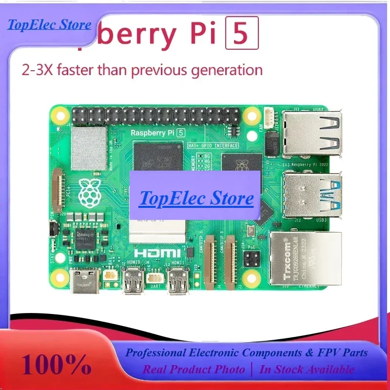 TopEsOfficial Original Raspberry Pi 5 Cortex-A76 Linux 2GB 4GB 8GB 16GB Arm Board Python Programlama PCIe Gigabit Ethernet USB3.