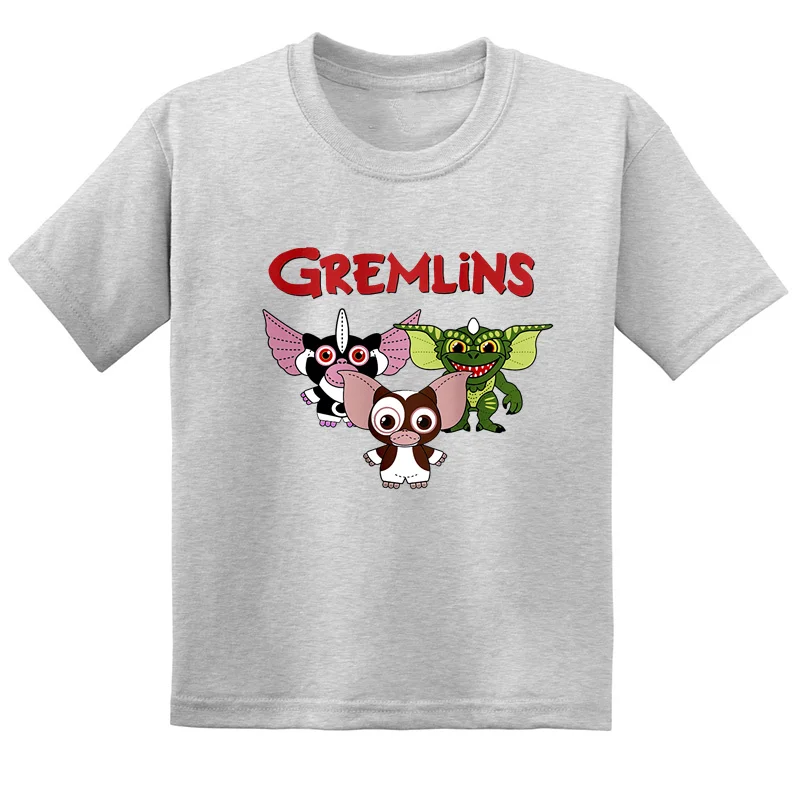 Cute Gremlins Gizmo Cartoon Print Funny Kids T shirt Summer Casual Kawaii Children Clothes Short Sleeve Baby Boys Girls T-Shirts