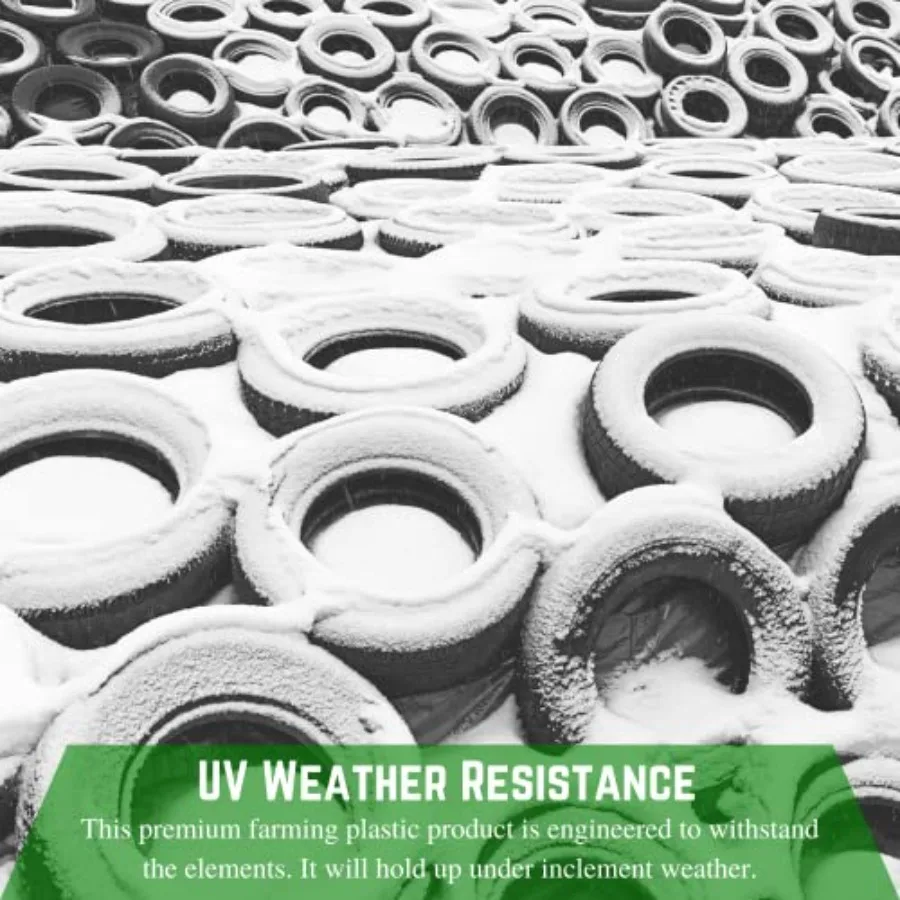 صفائح بلاستيكية بيضاء وسوداء 5 مل شديدة التحمل لتغطية سيلاج 40 × 30 بوصة قماش بولي إيثيلين متين مثالية للزراعة والأغريكو #5