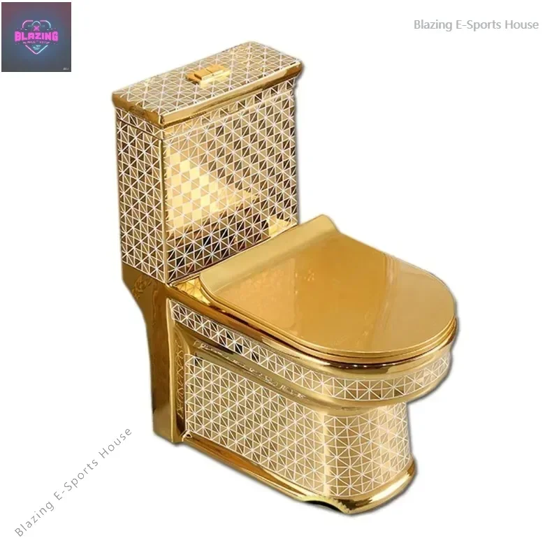Wholesale one piece toilet golden sanitary wares manufacturer porcelain gold wc