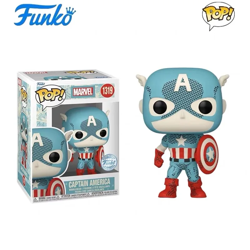 Genuine Funko Pop Marvel action Figure toy anime Captain America Decor Statue Dolls ornament Limited Edition Collectibles Gift