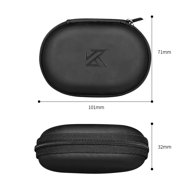 KZ Portable Cortical Bag Dustproof And Dirt-resistant Storage Box Eco-friendly Black Earphone Case For Headphones/Earbuds/Cable image 5