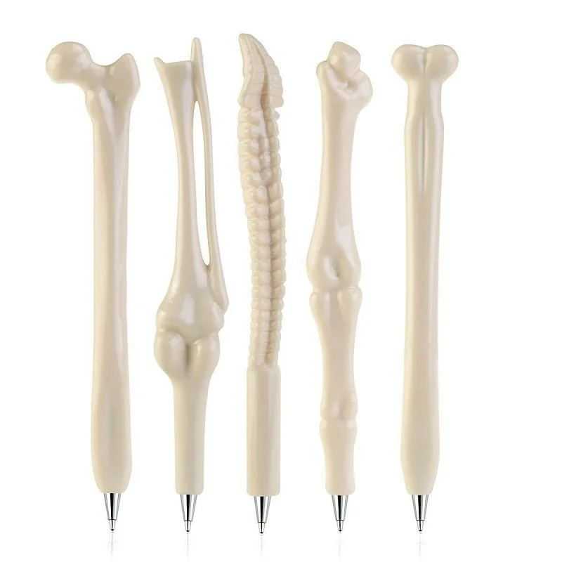 

4pcs Realistic Bone-shaped Ballpoint Pen Pencils Ball Point Pen Writing Ball Pen Novelty Stationery Prizes Gifts Office Accessor