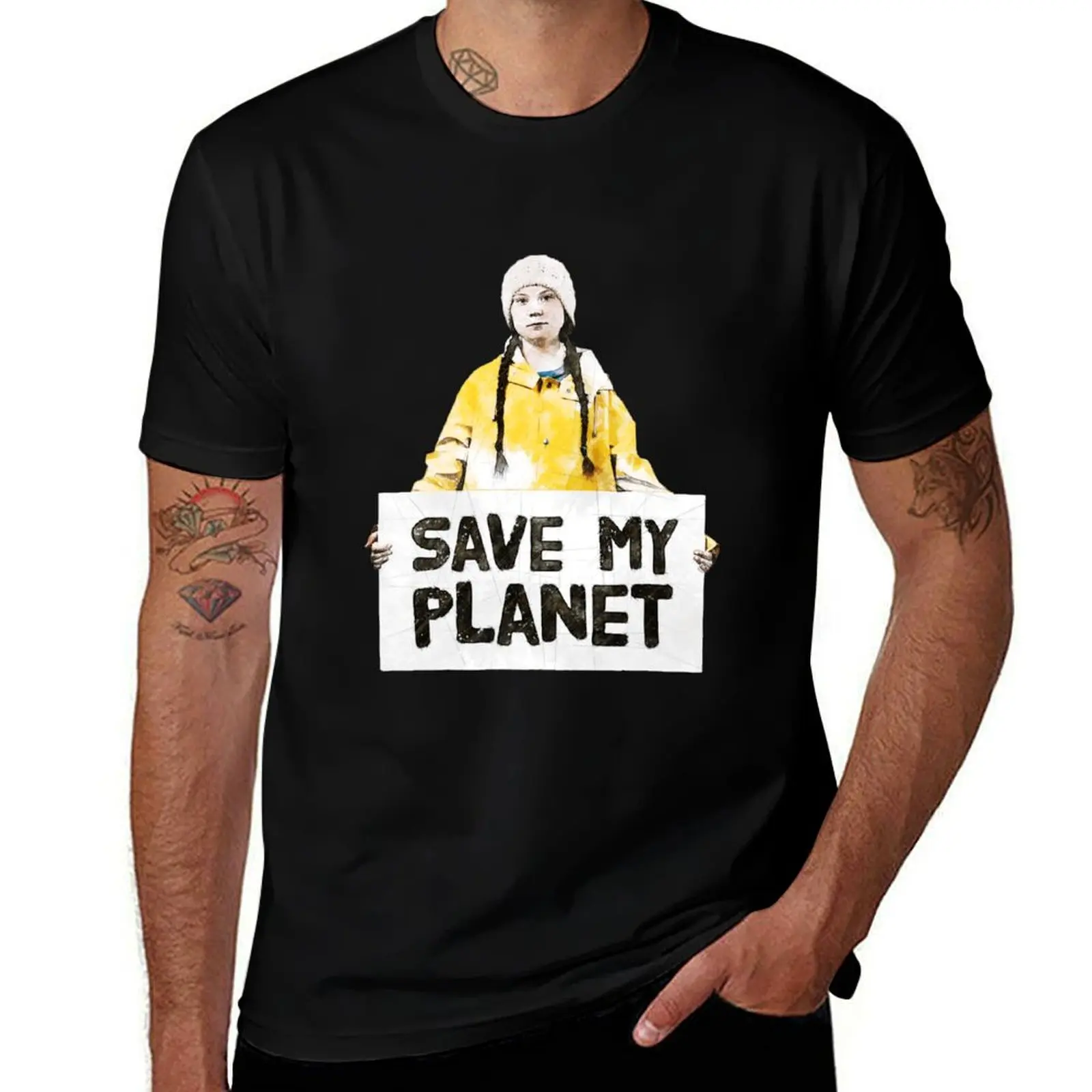 

Planet - t personalised T-Shirt cotton designer Greta t funny Thunberg shirt MY t shirt shirts Save T-Shirt man