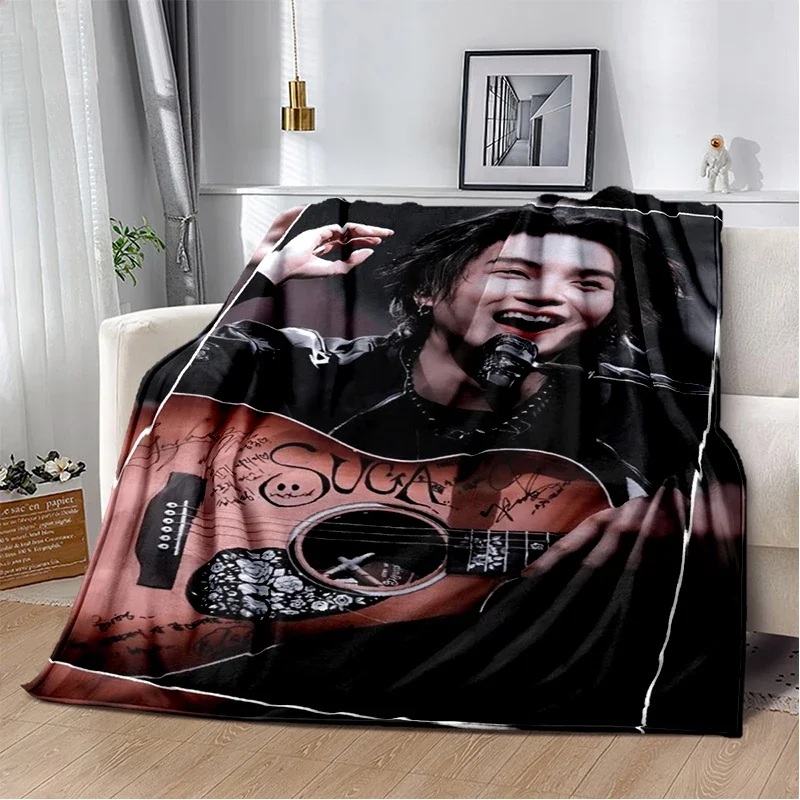 29 نمط جديد Kpop Kim Tae Hyung V Min Yoon Gi,SUGA,Agust D بطانية ، بطانية رمي ناعمة للمنزل غرفة نوم أريكة تتحول لسرير غطاء سفر للأطفال #4