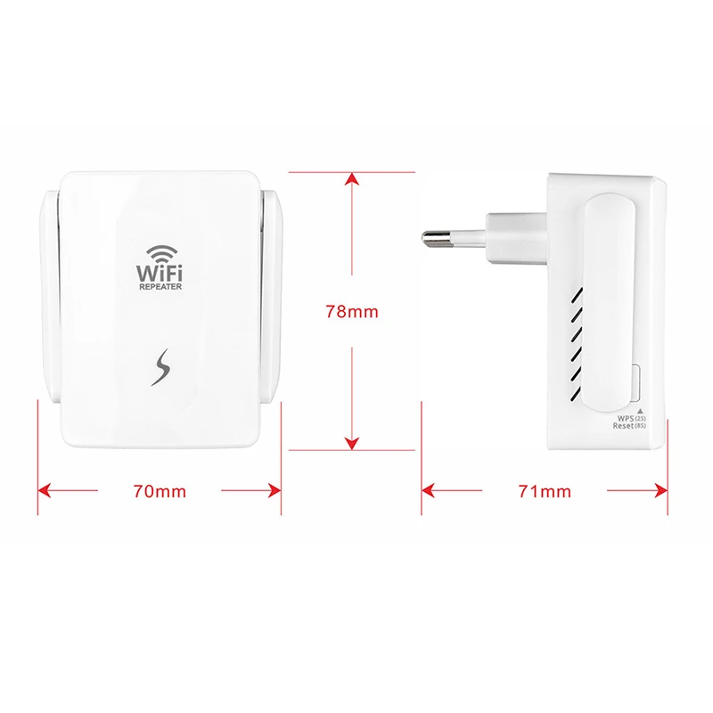 Penguat WIFI dengan Jangkauan Wi-fi Adaptor Repeater Sinyal WPS AP Mode LAN RJ45 300Mbps Wi/Fi Extender