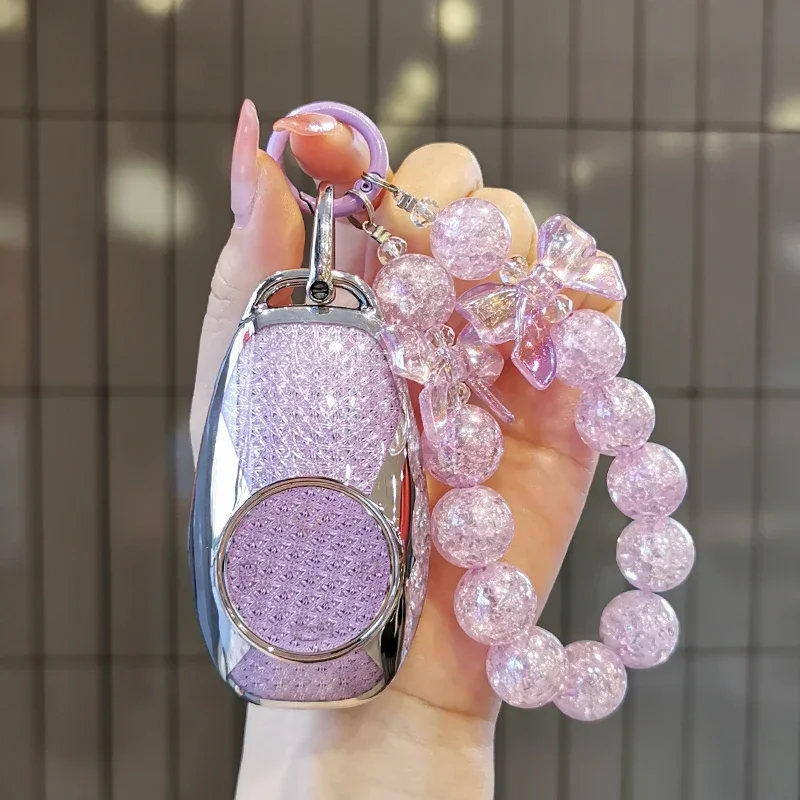 

Suitable for leapmotor C01 keycase 23 T03 C11 S01 C10 keycover keyshell Keychain Car Case buckle bag Diamond Car Key Holder