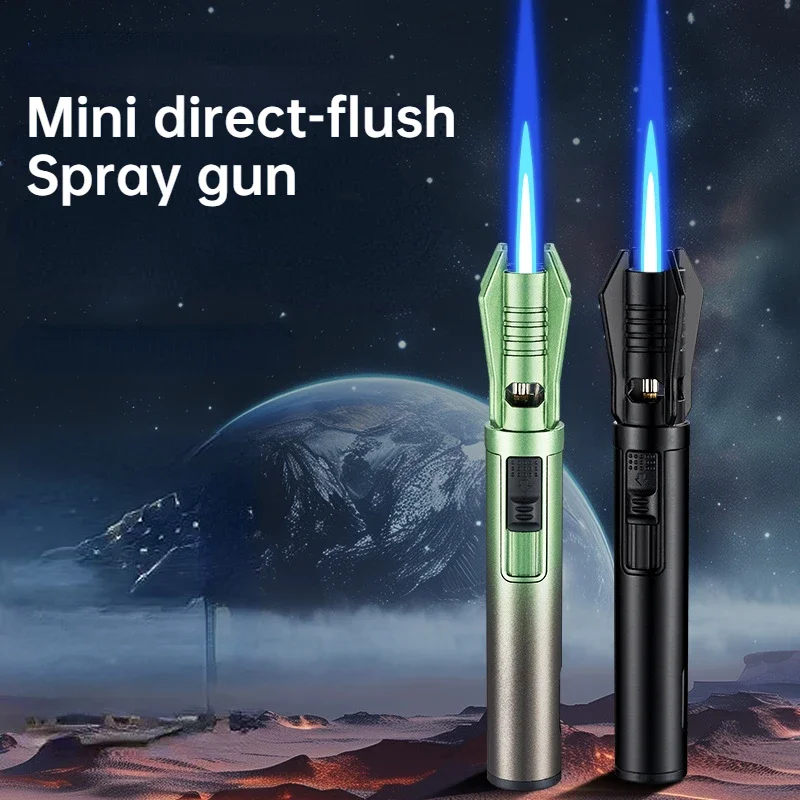 Creative Compact Portable Handheld Gun Lighter Transparent Visual Gas Window Mini Torch Outdoor Lightweight Carrying