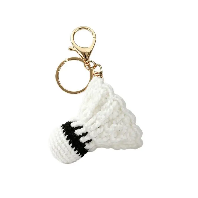New Crochet Ball Key Chain Boy Friends Gift Creative Woven Tennis Football Pendant Cute Knitted Ball Key Ring Sport Balls Serie