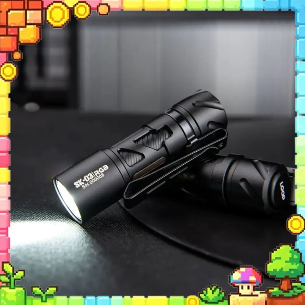LOOP GEAR SK03 RGB Multi 1000LM EDC Flashlight AA/USB-C Compact Ultra Bright Long Range Outdoor Charging Durable Flashlight