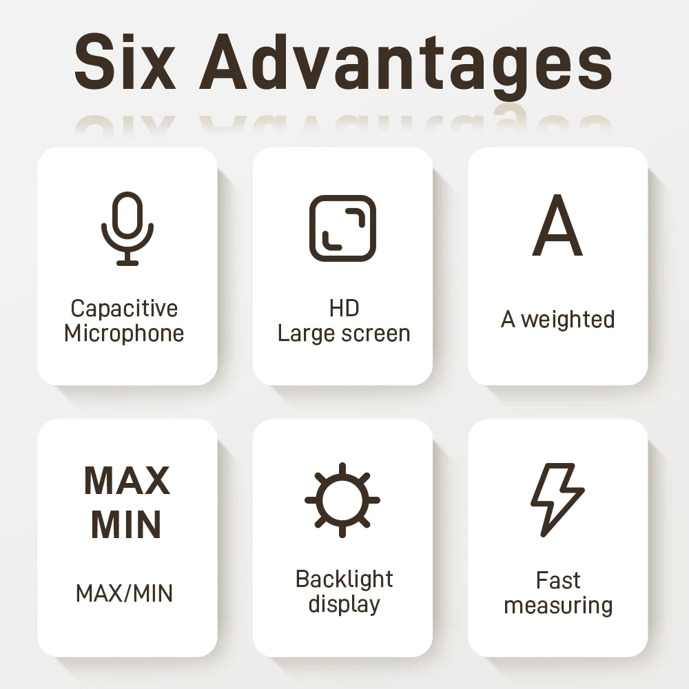 NOHAWK Mini Audio Digital Sound Level Meter Noise Measurement Instrument DB Meter 30~130dB Portable Noise Decibel Meter Tools
